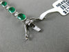 ESTATE 8CT DIAMOND & AAA OVAL EMERALD 14KT WHITE GOLD SEMI BEZEL TENNIS BRACELET