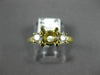 ESTATE .36CT DIAMOND 14KT YELLOW GOLD 3 STONE SEMI MOUNT ENGAGEMENT RING #16724