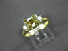 ESTATE .36CT DIAMOND 14KT YELLOW GOLD 3 STONE SEMI MOUNT ENGAGEMENT RING #16724