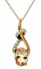 .76CT DIAMOND & AAA MORGANITE 14KT ROSE GOLD OVAL & ROUND INFINITY LOVE PENDANT