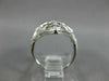 ANTIQUE LARGE .36CT DIAMOND & AAA SAPPHIRE 18KT WHITE GOLD FILIGREE RING #26678