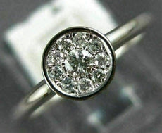 ESTATE .15CT DIAMOND 14K WHITE GOLD 3D SOLITAIRE CLUSTER FRIENDSHIP PROMISE RING