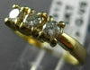 ESTATE .45CT DIAMOND 14KT YELLOW GOLD 3 STONE PROMISE FRIENDSHIP RING #5312