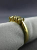 ESTATE .45CT DIAMOND 14KT YELLOW GOLD 3 STONE PROMISE FRIENDSHIP RING #5312