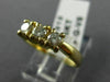 ESTATE .45CT DIAMOND 14KT YELLOW GOLD 3 STONE PROMISE FRIENDSHIP RING #5312