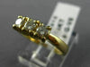 ESTATE .45CT DIAMOND 14KT YELLOW GOLD 3 STONE PROMISE FRIENDSHIP RING #5312