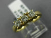 ESTATE .45CT DIAMOND 14KT YELLOW GOLD 3 STONE PROMISE FRIENDSHIP RING #5312