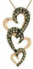 ESTATE .25CT CHOCOLATE FANCY DIAMOND 14KT ROSE GOLD TRIPLE HEART JOURNEY PENDANT