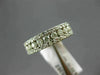 ESTATE WIDE .86CT DIAMOND 14K WHITE GOLD 3D 3 ROW ROUND WEDDING ANNIVERSARY RING