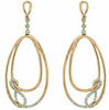 ESTATE .25CT DIAMOND 14KT ROSE GOLD CLASSIC OVAL INFINITY LOVE HANGING EARRINGS