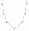 ESTATE .50CT DIAMOND 14KT WHITE GOLD CHANDELIER BY THE YARD CLASSIC FUN NECKLACE