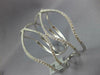ESTATE EXTRA LARGE 4.39CT DIAMOND 18KT WHITE GOLD MULTI WAVE FUN BANGLE BRACELET