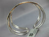 ESTATE EXTRA LARGE 4.39CT DIAMOND 18KT WHITE GOLD MULTI WAVE FUN BANGLE BRACELET