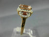LARGE 4.82CT DIAMOND AAA GARNET & MORGANITE 14KT WHITE & ROSE GOLD FILIGREE RING