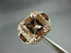 LARGE 4.82CT DIAMOND AAA GARNET & MORGANITE 14KT WHITE & ROSE GOLD FILIGREE RING