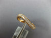 ESTATE .26CT DIAMOND 18KT ROSE GOLD 3D TWO ROW WAVE FUN RING