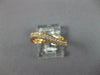 ESTATE .26CT DIAMOND 18KT ROSE GOLD 3D TWO ROW WAVE FUN RING