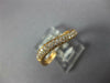 ESTATE .26CT DIAMOND 18KT ROSE GOLD 3D TWO ROW WAVE FUN RING