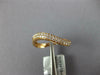ESTATE .26CT DIAMOND 18KT ROSE GOLD 3D TWO ROW WAVE FUN RING