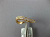 ESTATE .26CT DIAMOND 18KT ROSE GOLD 3D TWO ROW WAVE FUN RING