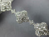 ESTATE WIDE 10.26CT DIAMOND 18KT WHITE GOLD 3D MULTI FLOWER HALO TENNIS BRACELET