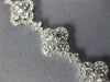 ESTATE WIDE 10.26CT DIAMOND 18KT WHITE GOLD 3D MULTI FLOWER HALO TENNIS BRACELET