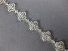 ESTATE WIDE 10.26CT DIAMOND 18KT WHITE GOLD 3D MULTI FLOWER HALO TENNIS BRACELET