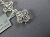 ESTATE WIDE 10.26CT DIAMOND 18KT WHITE GOLD 3D MULTI FLOWER HALO TENNIS BRACELET