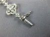 ESTATE WIDE 10.26CT DIAMOND 18KT WHITE GOLD 3D MULTI FLOWER HALO TENNIS BRACELET