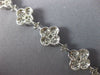 ESTATE WIDE 10.26CT DIAMOND 18KT WHITE GOLD 3D MULTI FLOWER HALO TENNIS BRACELET