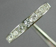 .48CT DIAMOND 14KT WHITE GOLD SEMI ETERNITY CHANNEL COMFORT FIT ANNIVERSARY RING