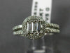 ANTIQUE .85CT DIAMOND 14KT WHITE GOLD 3D HALO OCTAGON FRIENDSHIP RING #16399