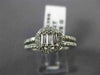 ANTIQUE .85CT DIAMOND 14KT WHITE GOLD 3D HALO OCTAGON FRIENDSHIP RING #16399