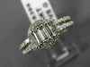 ANTIQUE .85CT DIAMOND 14KT WHITE GOLD 3D HALO OCTAGON FRIENDSHIP RING #16399