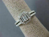 ANTIQUE .85CT DIAMOND 14KT WHITE GOLD 3D HALO OCTAGON FRIENDSHIP RING #16399