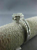 ANTIQUE .85CT DIAMOND 14KT WHITE GOLD 3D HALO OCTAGON FRIENDSHIP RING #16399