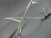 ESTATE EXTRA LARGE 2.47CT DIAMOND 18KT WHITE GOLD 3D X INFINITY BANGLE BRACELET