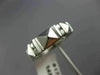 ESTATE WIDE .42CT DIAMOND 14KT WHITE GOLD CLASSIC PYRAMID ETERNITY RING #17722