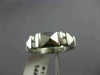 ESTATE WIDE .42CT DIAMOND 14KT WHITE GOLD CLASSIC PYRAMID ETERNITY RING #17722