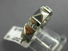 ESTATE WIDE .42CT DIAMOND 14KT WHITE GOLD CLASSIC PYRAMID ETERNITY RING #17722