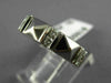 ESTATE WIDE .42CT DIAMOND 14KT WHITE GOLD CLASSIC PYRAMID ETERNITY RING #17722
