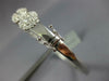 ESTATE WIDE 3.48CT DIAMOND 18KT WHITE GOLD 3D MULTI FLOWER HALO BANGLE BRACELET