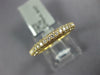 ESTATE .91CT DIAMOND 18KT YELLOW GOLD MULTI ROW 3/4TH ETERNITY ANNIVERSARY RING