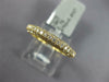ESTATE .91CT DIAMOND 18KT YELLOW GOLD MULTI ROW 3/4TH ETERNITY ANNIVERSARY RING