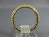 ESTATE .91CT DIAMOND 18KT YELLOW GOLD MULTI ROW 3/4TH ETERNITY ANNIVERSARY RING