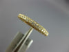 ESTATE .91CT DIAMOND 18KT YELLOW GOLD MULTI ROW 3/4TH ETERNITY ANNIVERSARY RING