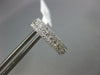 ESTATE WIDE .68CT DIAMOND 18KT WHITE GOLD 3D 3 ROW CLASSIC HUGGIE HOOP EARRINGS