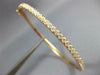 ESTATE WIDE 1.95CT DIAMOND 18K ROSE GOLD 3mm ROUND SEMI ETERNITY BANGLE BRACELET