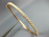 ESTATE WIDE 1.95CT DIAMOND 18K ROSE GOLD 3mm ROUND SEMI ETERNITY BANGLE BRACELET