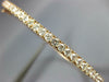 ESTATE WIDE 1.95CT DIAMOND 18K ROSE GOLD 3mm ROUND SEMI ETERNITY BANGLE BRACELET